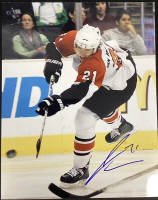 Foto assinada por James Van Riemsdyk 8x10 hóquei Philadelphia Flyer NHL autógrafo TPG - Imagem 1 de 2