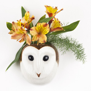 Quail Ceramics.  A  Wall Flower Vase - Barn Owl