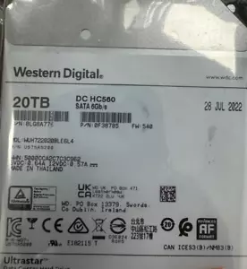 WD Ultrastar DC HC560 20 TB - Foto 1 di 1