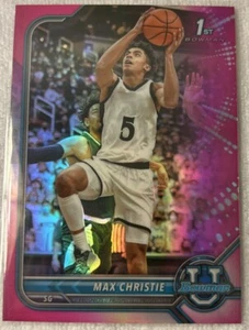 2021-22 Bowman University - Pink Refractor #23 Max Christie (RC) - Picture 1 of 2
