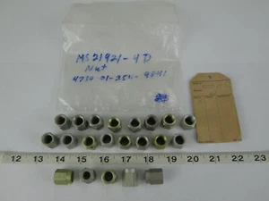 Lot of 21 New NOS Flareless Tube Nut MS21921D4 MS21921-4D 4730-01-254-9841 - Picture 1 of 6