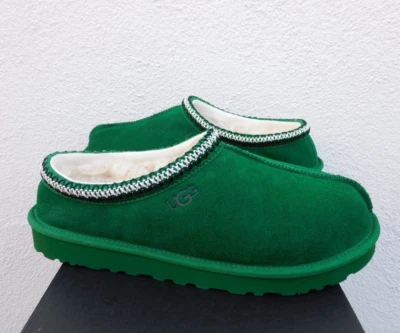 UGG TASMAN MONSTERA GREEN SUEDE/ WOOL SLIPPERS SHOES, MEN US 10/ EUR 43 ~NIB - Image 1 of 4