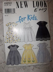 VESTIDO DE COLECCIÓN SIMPLICITY PARA NIÑOS #6850 TALLA A 3-8 SIN CORTAR - Imagen 1 de 2