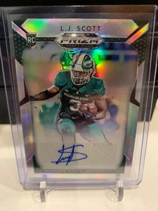 2019 Panini Prizm Draft Picks L.J. Scott SILVER REFRACTOR AUTO RC Michigan State - Bild 1 von 2