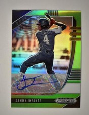 2020 Prizm Draft Picks Base Auto Lime Green Prizm #PDP71 Sammy Infante /23