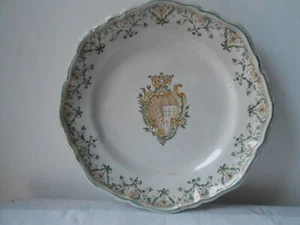 Vintage armorial ceramic Paris French XIXth C. Edme Samson. Pottery. earthenware - Picture 1 of 11