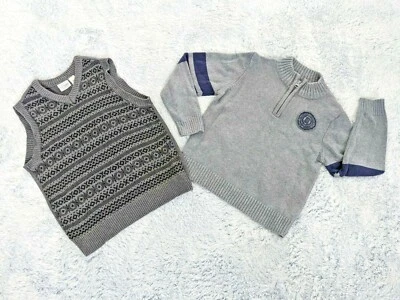 Oshkosh & Children's Place Niños Talla 6 Suéter Chaleco Paquete Gris 100% Algodón Usado en Excelente Condición Foto 1 de 4
