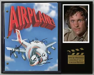 Airplane Reproduction Signed Movie Script Wood Plaque Display - Picture 1 of 7