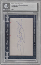 2013 LEAF CUT SIGNATURE DARYL BOSTON 1/1 BECKETT CUT AUTO PRIDE OF PINSTRIPE 