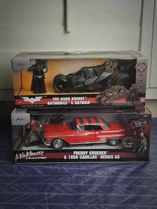 JADA Toys ~ The Dark Knight Batmobile + Freddy Krueger 1958 Cadillac Serie 62 - Bild 1 von 4
