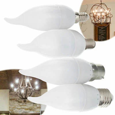 3W E12 E27 E14 B22 LED Bulb Chandelier Candle Light White Lamps Energy Saving - Image 1 of 4