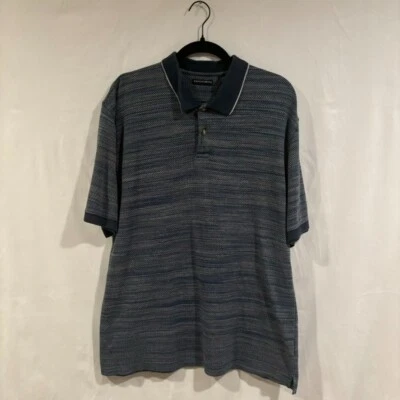 Camisa Polo Knightsbridge Para Hombre Mezcla Algodón Azul Gris Manga Corta Tejida Talla Grande Foto 1 de 4