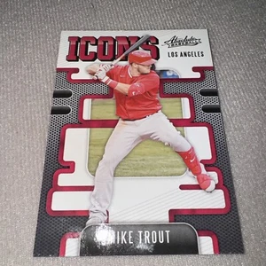 2021 Absolute Baseball Mike Trout Icons Green Foil Parallel #I-7 Angels - Picture 1 of 3