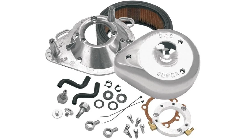 Kit limpiador de aire cromado S&S Cycle 17-0450 Harley CV Big Twin 93-09 Foto 1 de 1