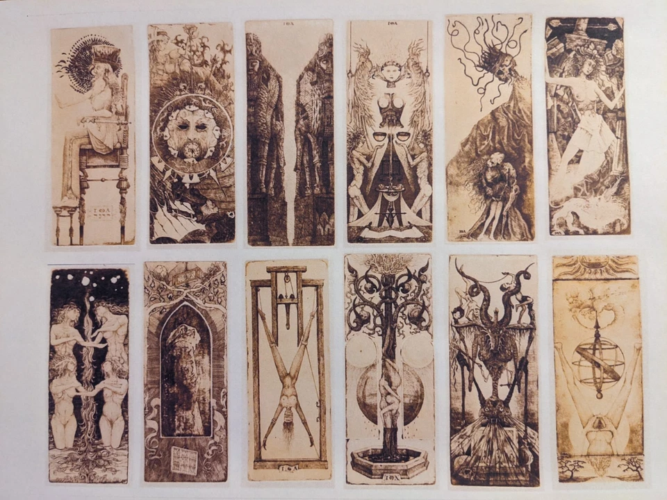 Antiguo Tarot Tarjeta Impresión Rarezas Arte CONJUNTO Salud Espiritualidad Póster Karma Lote Foto 1 de 2