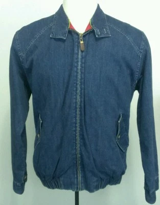 Abrigo Chaqueta Denim Orvis Cremallera Completa Azul Dos Bolsillos Primavera/Otoño Para Mujer Grande Foto 1 de 4
