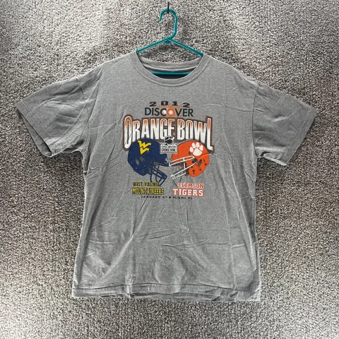 Clemson Tigers Shirt Mens Extra Large Grey Short Sleeve NCAA 2012 Cotton Bowl Cover