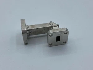 Aerowave WR-28 90 Degree 1.6 Inch E-Plane Bend Rhodium Plated - Picture 1 of 5