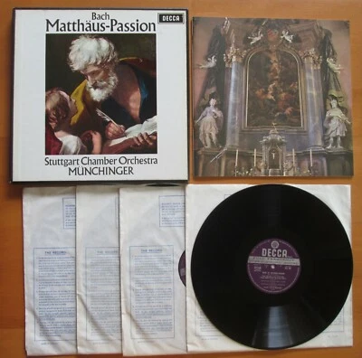 SET 288-91 WB Bach Matthaus-Passion Munchinger 4LP NEAR MINT Decca ED3 Wideband - Image 1 of 4