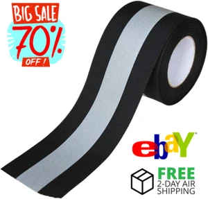 Sew On Silver Reflective Tape for Clothing Safety Fabric Webbing Trim Strip Arts - Picture 1 of 6