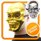 Glänzende Skelett Maske in Gold & Silber Gevatter Tod Halloween Skelettmaske