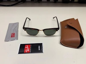 OCCHIALI DA SOLE RAY BAN RB 3016 CLUBMASTER CON CUSTODIA BELLI 49/21 - Foto 1 di 11