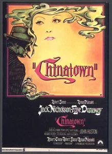 Modern FRENCH Film Poster Postcard: CHINATOWN (Jack Nicholson, Faye Dunaway) - Picture 1 of 1