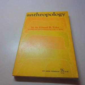 Anthropology by Sir Edward B. Tylor Ann Arbor Paperback Vintage - Bild 1 von 5