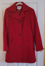 CHARLES KLEIN RED WOOL BLEND COAT WOMENS SIZE 6 FULLY LINED