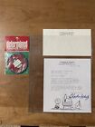 1968 LETTRE SIGNÉE CHARLES SCHULZ + Enveloppe Peanuts Snoopy + Patch MEMBRE USAF