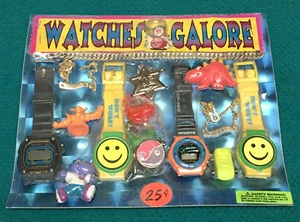 Vintage : WATCHES GALORE gumball VENDING MACHINE display HEADER CARD smiley face - Picture 1 of 1