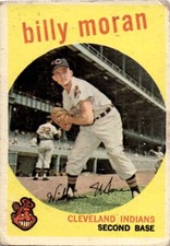 1959 Topps Billy Moran Cleveland Indians #196