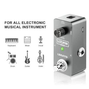 LEKATO 48K Looper Guitar Effect Pedal 5 Min Unlimited Overdubs 300s Single Loop - Picture 1 of 10