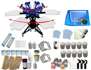 6 Color Screen Printing Kit with All Printing Tools & Ink Consumables Package - Picture 1 of 8