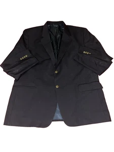 Club Room Mens Blazer 48R Navy Blue Classic Fit 2 Button Vented Wool Cashmere - Picture 1 of 6