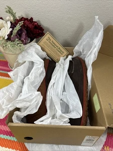 LL Bean Mountain Slipper Schrammen Fleece gefüttert braun Wildleder Mokassins Herren Größe US 13 M - Bild 1 von 12