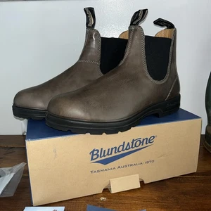 Stivali Chelsea Blundstone 1469 da uomo in pelle marrone taglia 9 1/2 - Foto 1 di 12