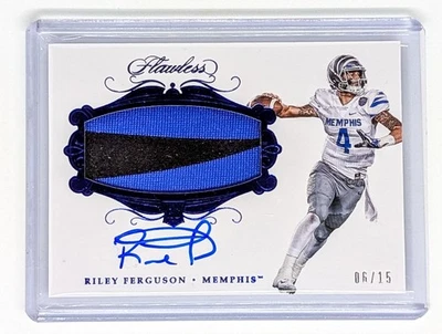 2018 Panini Flawless Collegiate RPA Sapphire Riley Ferguson /15 Color Match - Image 1 of 2