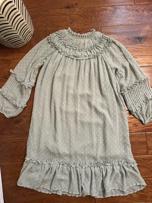 Vestido manga larga Zara niñas talla 13-14 jade Foto 1 de 4