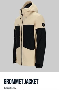 OBERMEYER MEN'S 2XL GROMMET WATERPROOF INSULATED JACKET [21137-24014] BARLEY NWT - Picture 1 of 15