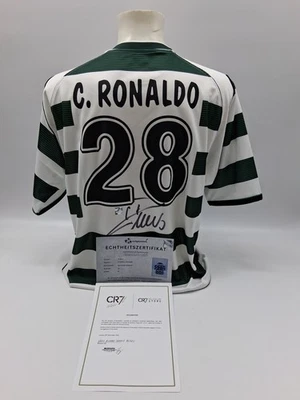 Sporting Lissabon Trikot Cristiano Ronaldo signiert Autogramm Fußball COA XL - Bild 1 von 4