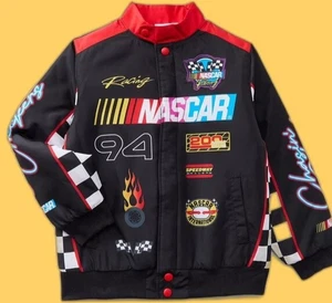 NASCAR Bomber Jacket BOYS SIZE L 10-12 NASCAR & Racing Graphics NEW - Picture 1 of 12
