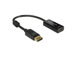 10x Adapter Displayport 1.2 Stecker an HDMI Buchse, 4K Passiv, schwarz, 0,2m, De - Afbeelding 1 van 1