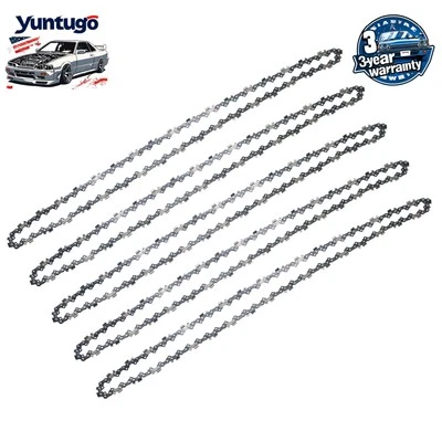 AUTOPART361 5x 20"Chainsaw Saw 3/8"LP Chain Blade .050 Gauge 72DL Link For Stihl Husqvarna