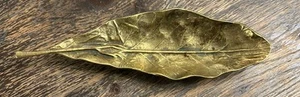 Oskar J.W. Hansen 1963 Virginia Metalcrafters 9" Tabakblatt Messing Aschenbecher - Bild 1 von 4