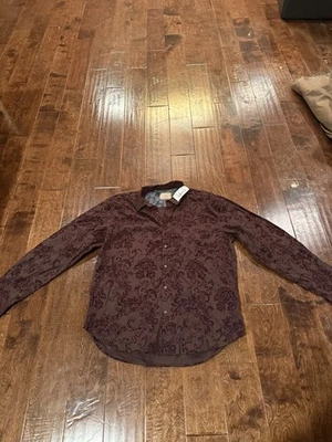 Camisa masculina de manga comprida Italia vintage, marrom, GG - Imagem 1 de 3