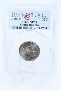 2006-P PCGS SP69 South Dakota Satin Finish State Quarter 25C - Picture 1 of 2