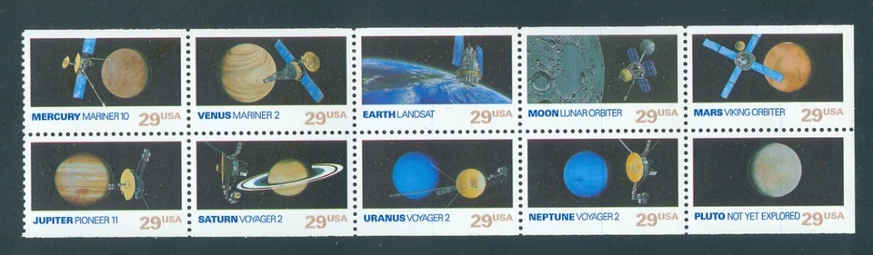 US 2568-2577 BK192 Space Exploration, pane/10, Mint NH - Image 1 of 1