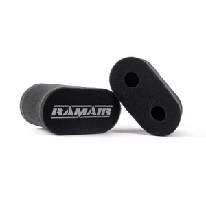 2x Doble Entrada Motocicleta Carb Sock Filtro de Aire Ramair MS-017 - Imagen 1 de 5