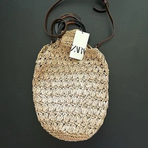 NWT zara straw Shoulder bag 6729/510/102 - Picture 1 of 7